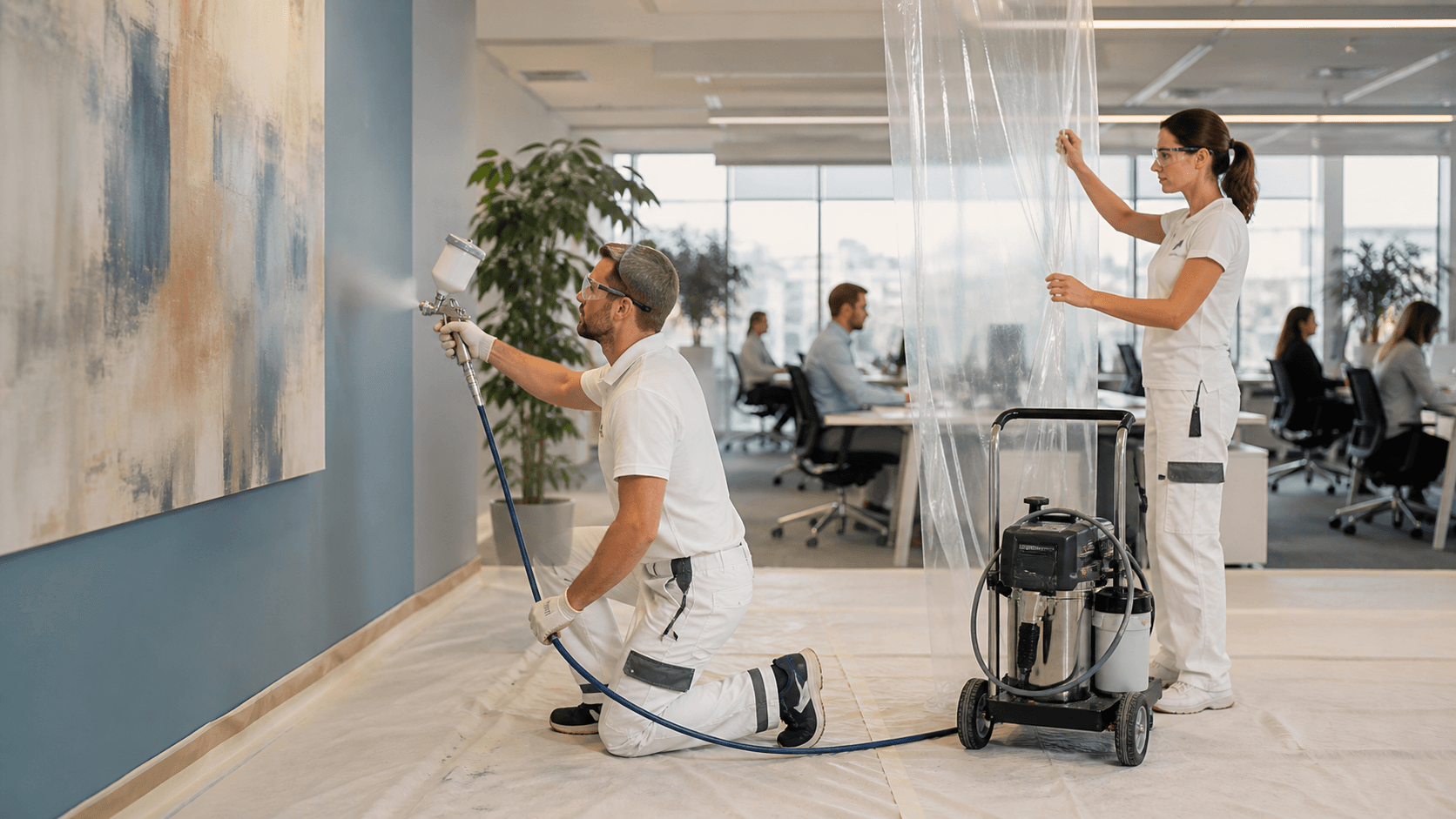 Choosing Paint Sprayer Equipment for Occupied Commercial Spaces